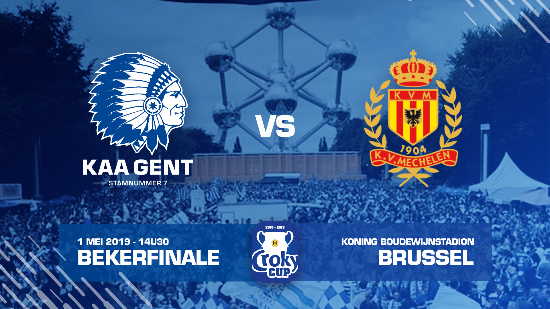 Geurloos woede Monarchie Aftrap bekerfinale om 14u30! | KAA Gent Website