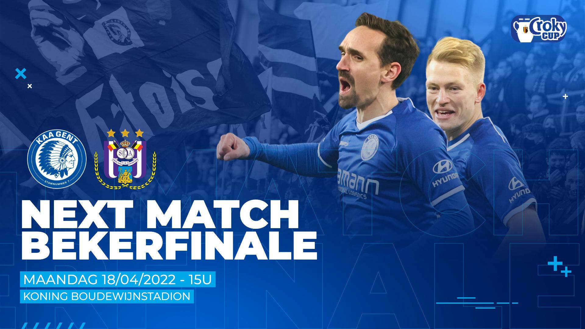premier bijvoorbeeld Gemarkeerd Next Match: Bekerfinale KAA Gent - RSCA | KAA Gent Website