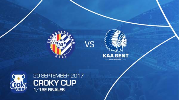 KAA Gent speelt tegen Verbroedering Geel in 16e finales Croky Cup