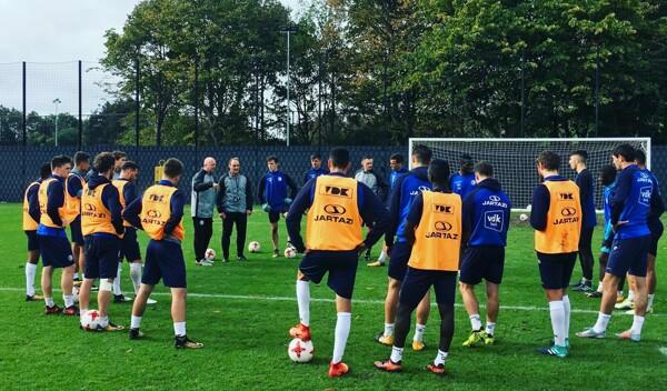 De eerste training onder Yves Vanderhaeghe